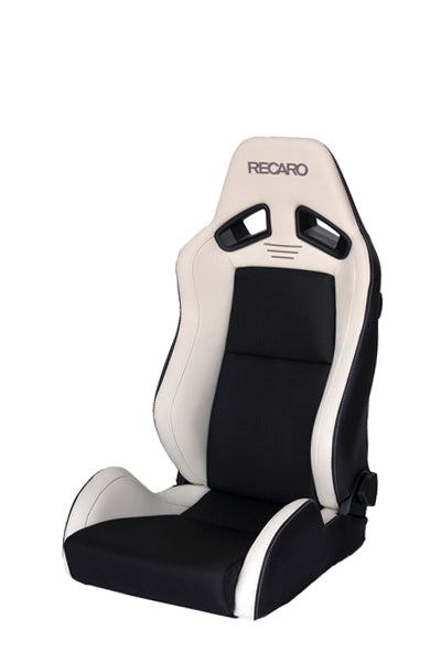 Recaro Japan SR-7 CLASSIC Reclinable Seat - White,Black-R-SR-7-WB - Rzcrewgarage