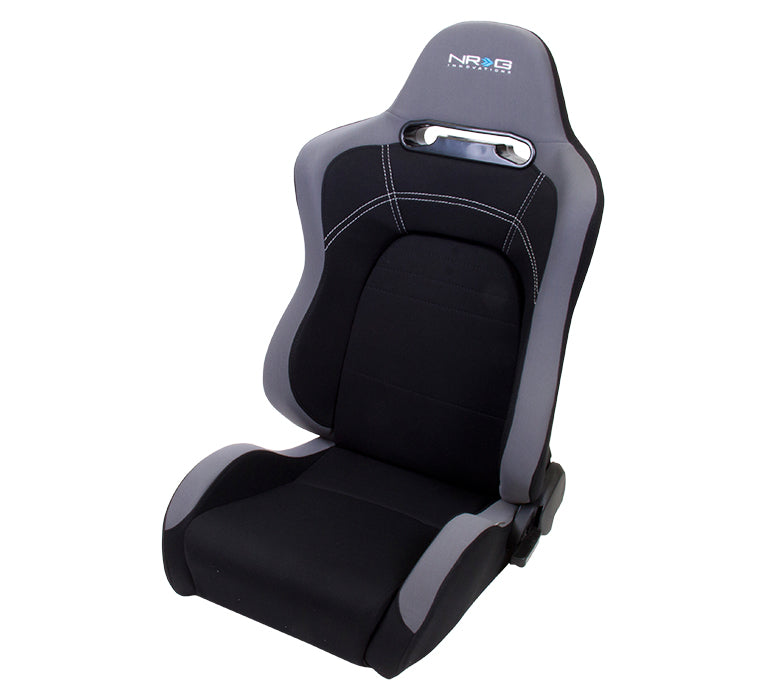 NRG RSC 100 Reclinable Seat (Pair) - Black,Grey-RSC-100L-R - Rzcrewgarage