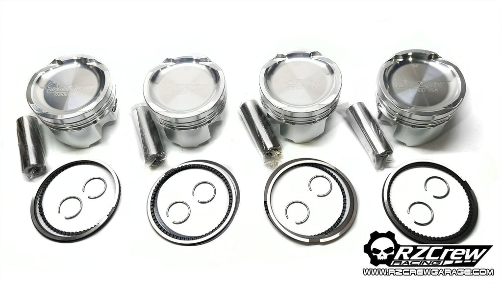 Rzcrew Racing - Forged Pistons 83.5mm - 8:5 to 15:0 Compression Ratio - Mazda - BP