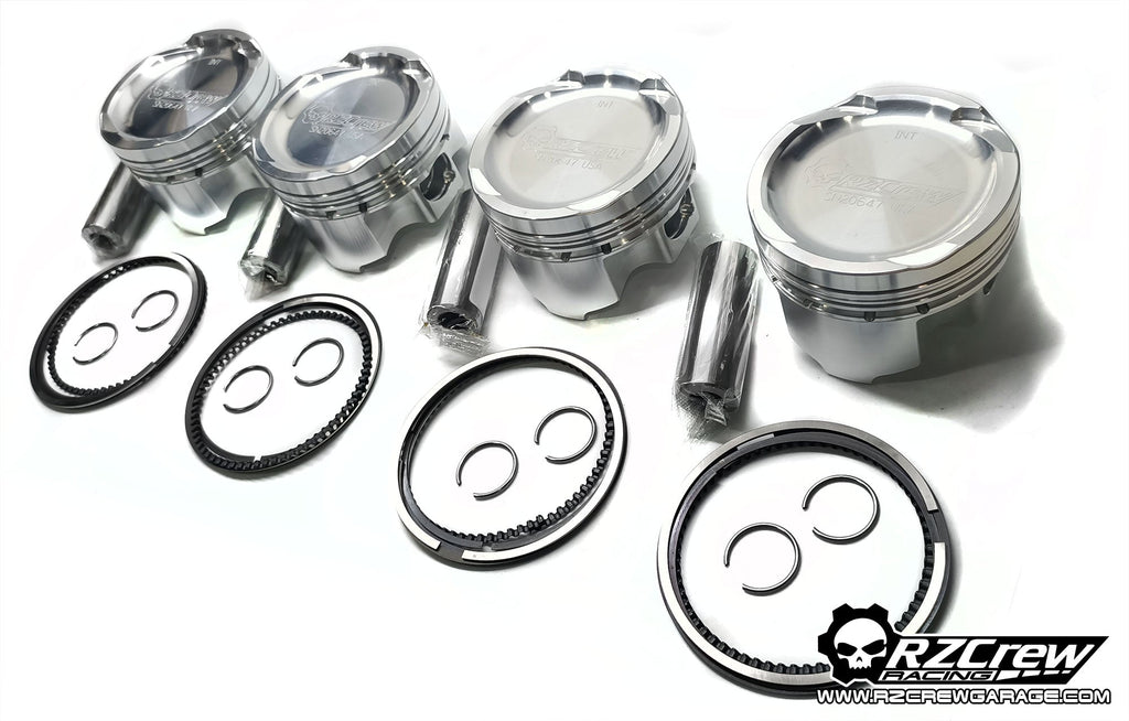 Rzcrew Racing - Forged Pistons 85mm - 8:5 to 15:0 Compression Ratio - Mazda - BP