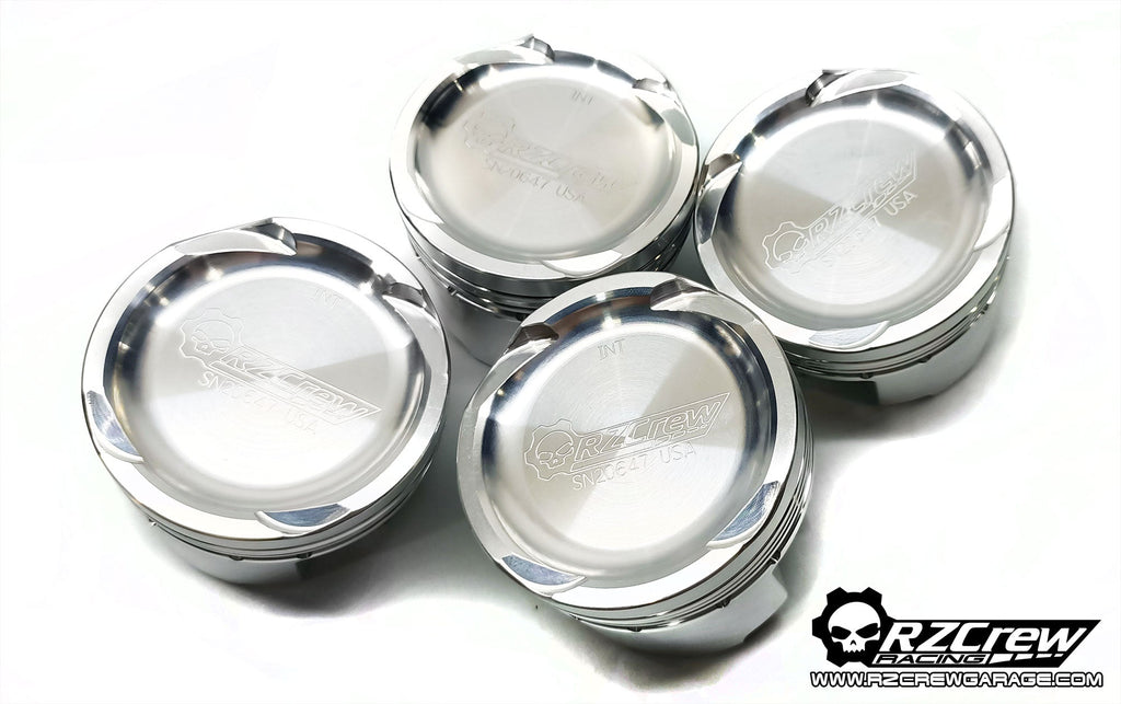 Rzcrew Racing - Forged Pistons 84mm - 8:5 to 15:0 Compression Ratio - Mazda - BP