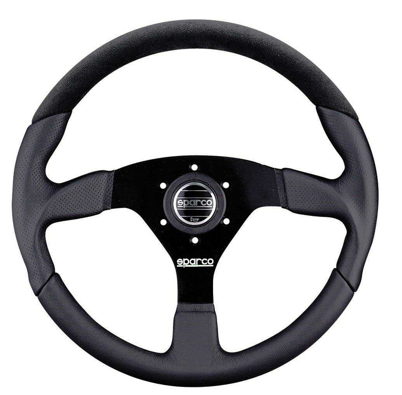 Sparco - L505 Steering Wheels - 3 Spokes Leather,Alcantara - 33mm Deep Dish-015TL522TUV - RZCrewGarage