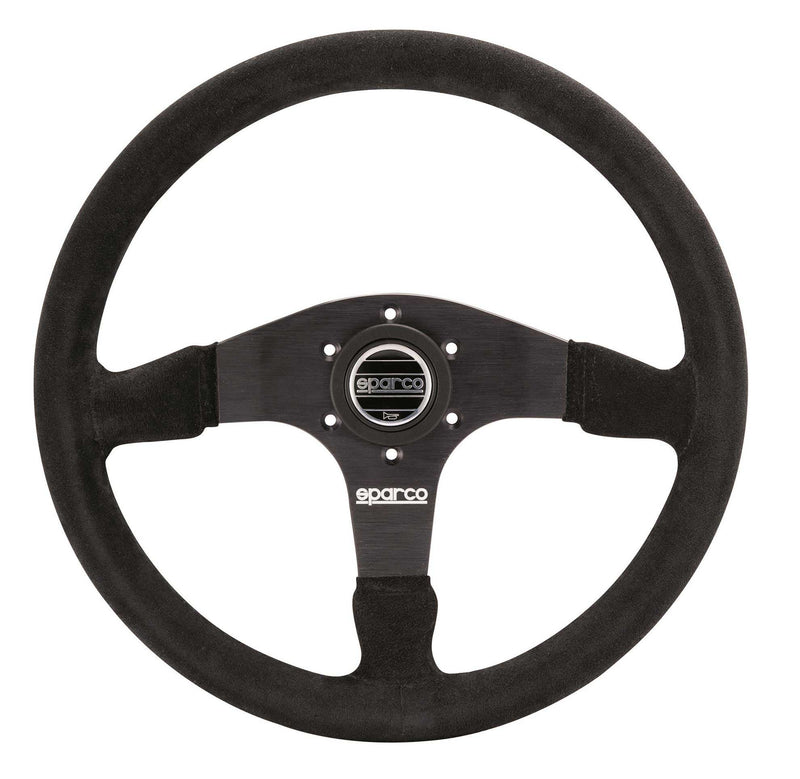 Sparco - R375 Steering Wheels - 3 Spokes Suede - 36mm Deep Dish-015R375PSN - RZCrewGarage