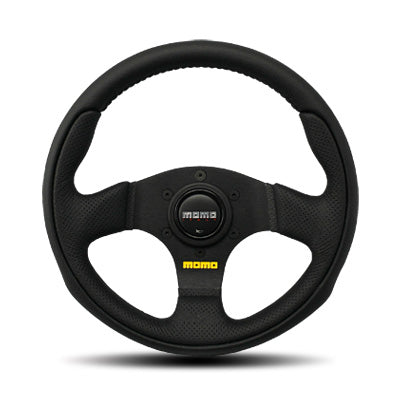 Momo - Team Steering Wheels - 3 Spokes Leather - Flat Dish-T-1001 - RZCrewEurope