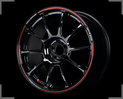 Rays Volk Racing ZE40 Time Attack Edition - 16x8J - 4x100 - ET: 27 (Black Red Rim)