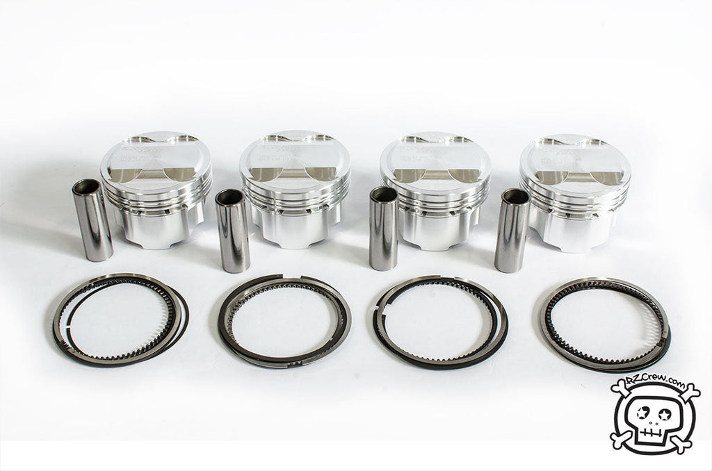 Rzcrew Racing - Forged Pistons 77mm - 8:5 to 15:0 Compression Ratio - Toyota - 1NZ-FE