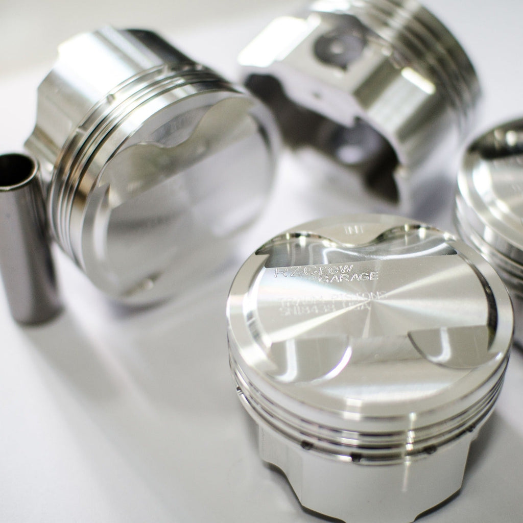 Rzcrew Racing - Forged Pistons 76.5mm - 8:5 to 15:0 Compression Ratio - Toyota - 1NZ-FE