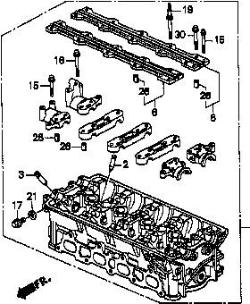 OEM Honda - B18C Type R Head Assembly (Camshafts Not included) - B series - 12100-P73-J00 - 12100-P73-J00