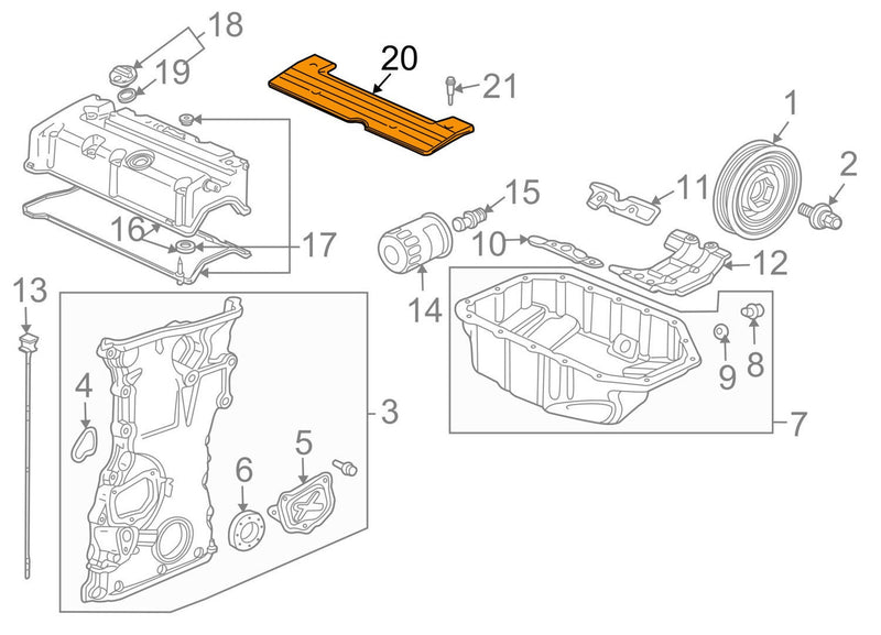 Genuine Honda Parts - Black Coil Pack Cover - Honda K20Z/K20A - 12500-PNC-020 - 12500-PNC-020