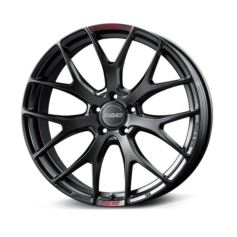 Rays Homura 2x7FT Sport Edition - 20x8.5J - 5x114.3 - ET: 45 (Semi-Gloss Black/RAP (Red Clear))