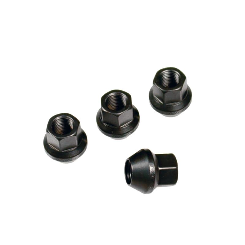 Rays - 17HEX Racing Nut Set (Short/Through Type) L25 - 4 Pieces - Black - M12x1.25 - RZCrewGarage