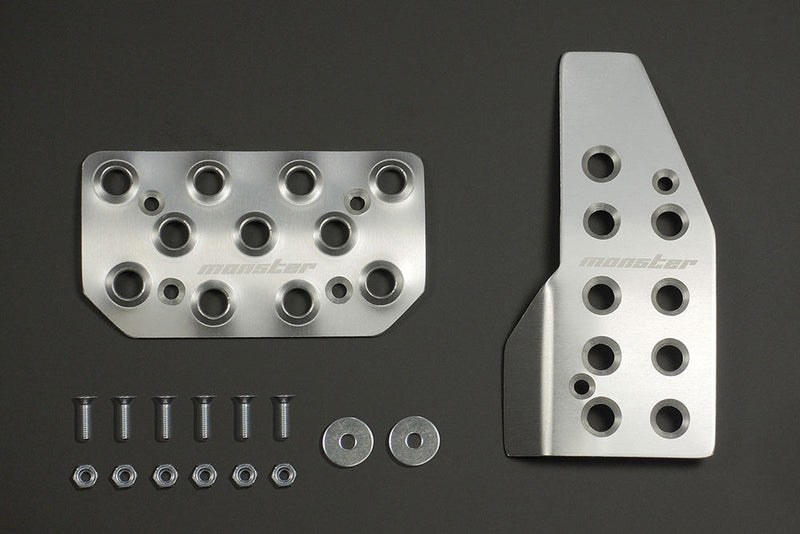 Monster Sport - Sports driving pedal cover AT Silver Alumite - Suzuki - Swift Sport ZC33S - 849505-7650M