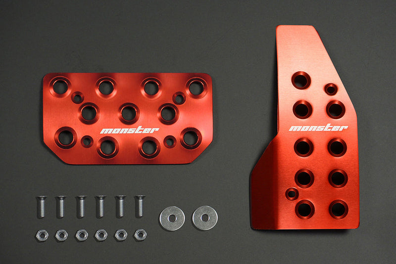 Monster Sport - Sports driving pedal cover AT Red Alumite - Suzuki - Swift Sport ZC33S - 849505-7650M