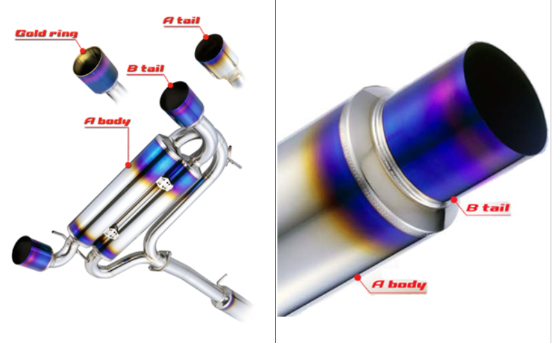 R1 Titan - R1TITAN EXTRA STTI (2 tip) Titanium exhaust system - Subaru - BRZ ZD8 - 4580506113634-NS-A