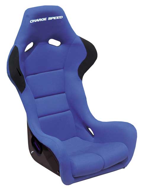 Charge Speed SR Series Spirit Z Fixed Bucket Seat - Carbon - Blue