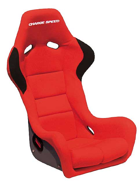 Charge Speed SR Series Spirit Z Fixed Bucket Seat - Carbon - Red
