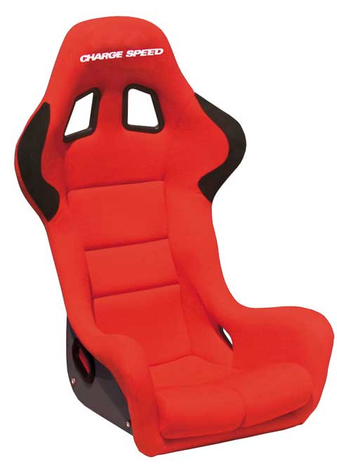 Charge Speed SS Series Spirit Z Fixed Bucket Seat - Carbon - Red