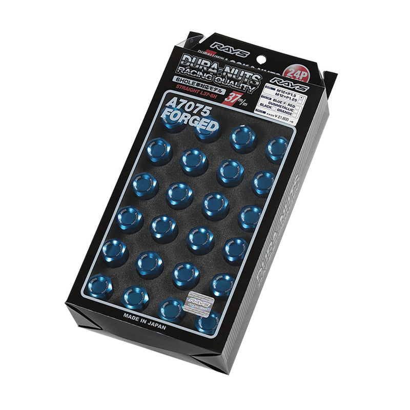 Rays - Duralumin lock and nut set L37 - 6H - Straight - M12x1.5 - (24 Pieces) - RZCrewGarage