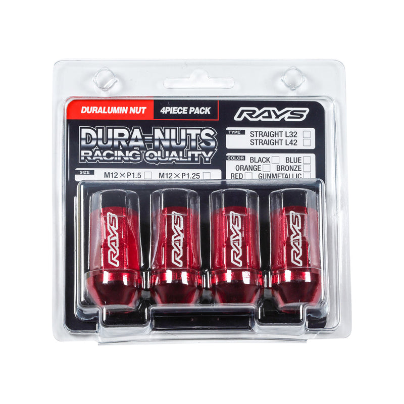 Rays - Duralumin 4 Pieces nut set L42 - Straight - M14x1.5 - RZCrewGarage