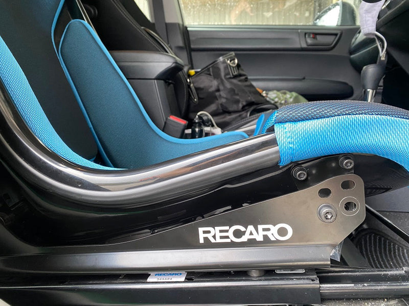 Recaro Japan RCS Fixed Bucket Seat - White Shell - Silver Fabric