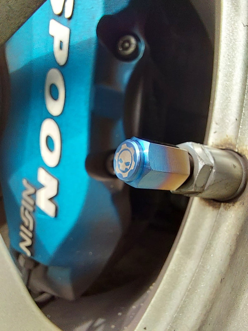 Rzcrew Racing - Burnt Titanium Valve Caps set