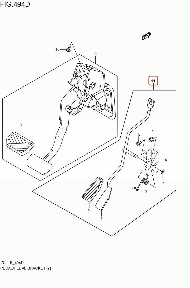OEM Suzuki - Accelerator Pedal Set - Suzuki SWIFT ZC21S-49410-73K00 SET - Rzcrewgarage