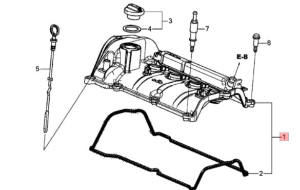 Genuine Honda Parts - Valve Cover - Honda LEB - 12310-5R0-003 - 12310-5R0-003