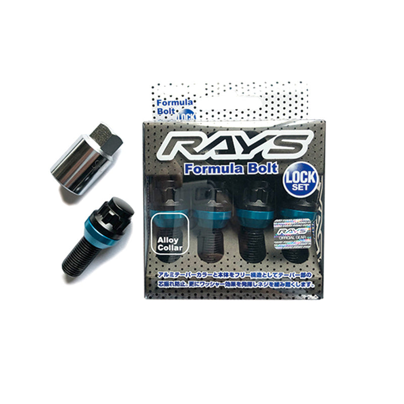 Rays - Formula Lock Bolt Set L28 - 4 Pieces - Black - M12x1.5 - RZCrewGarage
