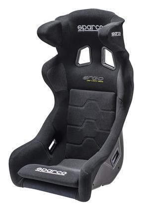 Sparco Ergo Medium Black Fixed Bucket Seat - Frp - Black-008722NR2M - Rzcrewgarage