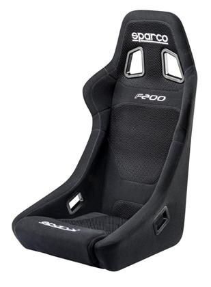 Sparco F200 Black Fixed Bucket Seat - Tubular - Black-00917NR - Rzcrewgarage