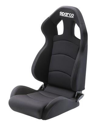 Sparco Chrono Road Large Reclinable Seat - Frp - Black - Fabric-00959CRNR - Rzcrewgarage