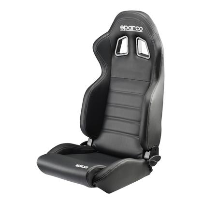 Sparco R100 Reclinable Seat - Tubular - Black - Faux Leather-00961NRSKY - Rzcrewgarage