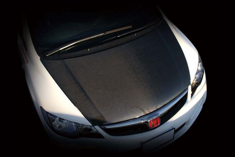 M and M Honda - Carbon Bonnet all plain weave carbon type NF - Honda - Civic Type R FD2R - 01100-FD2-NF001 - Rzcrew Garage