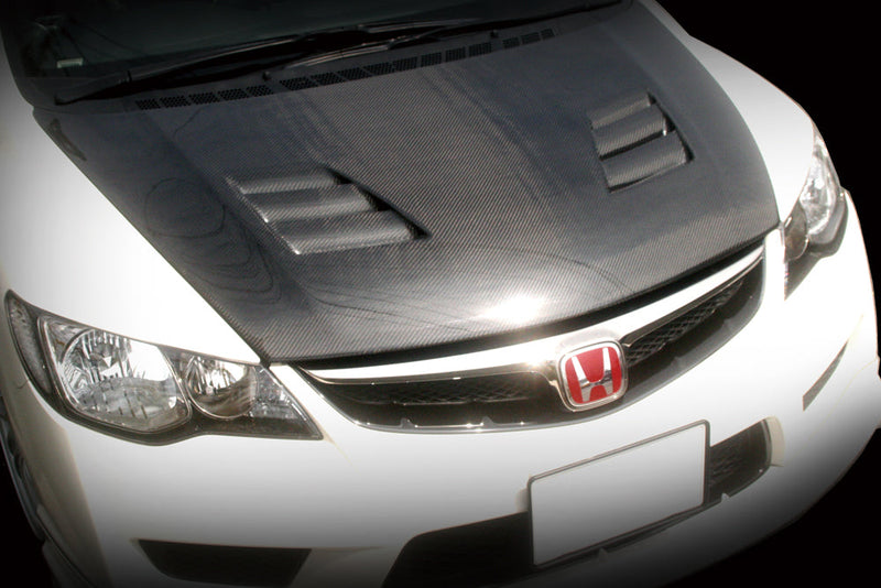 M and M Honda - Twill Carbon With Carbon Bonnet Duct - Honda - Civic Type R FD2R - 01100-FD2-S001 - Rzcrew Garage