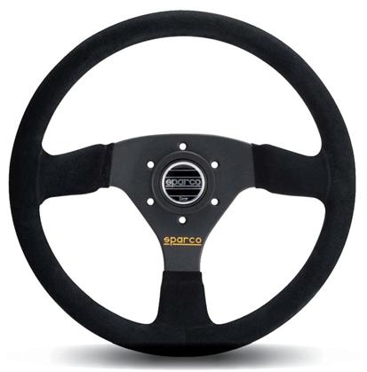 Sparco - R333 Steering Wheels - 3 Spokes Suede - 39mm Deep Dish-015R333PSNO - RZCrewEurope
