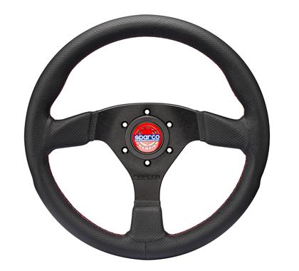 Sparco - R383 Champion Steering Wheels - 3 Spokes Leather - 39mm Deep Dish-015T383PLNR - RZCrewEurope