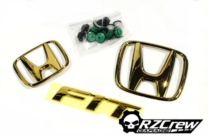 Genuine Honda Parts - Gold Emblem Set - Honda - Fit-Jazz GK / GP5 - 08F20-T5A-001 - Rzcrew Garage