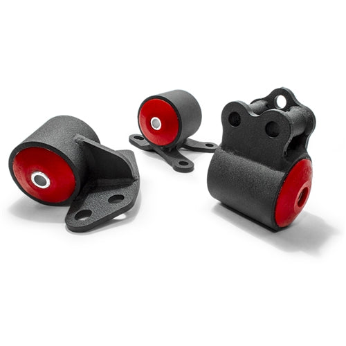 Steel Black 3 Bolts Engine Mount Kit ( 60A Red) - DC2/DB8 - 10150-60A - RzcrewEurope.com