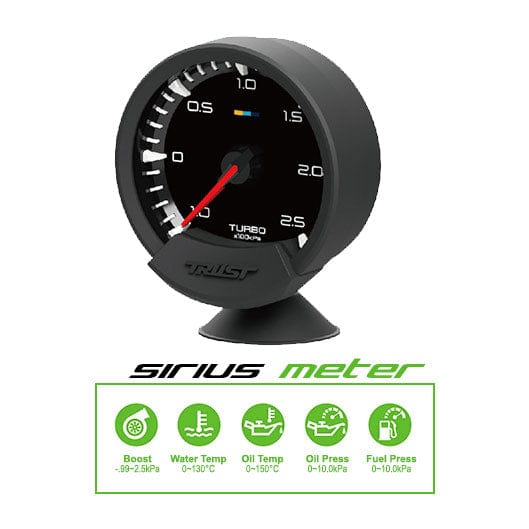 Trust Greddy Sirius Meter Oil Pressure Gauge - 74mm - 10 Bar-16001733 - RZCrewGarage