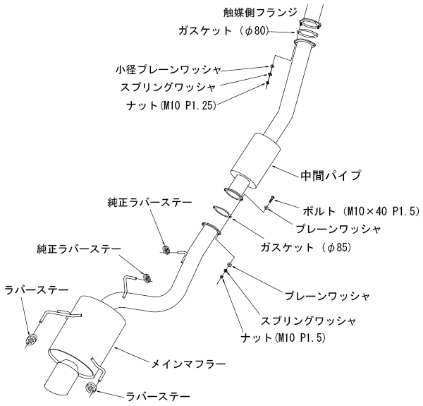 HKS Super Turbo Muffler Ti Exhaust System - Nissan - Skyline GT-R BCNR33 - 31029-AN008