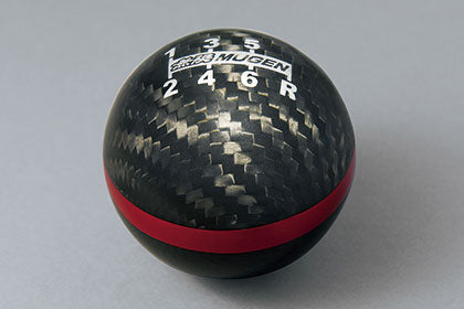 Mugen 6sp MT Carbon Shift Knob with Red Band - Rzcrewgarage