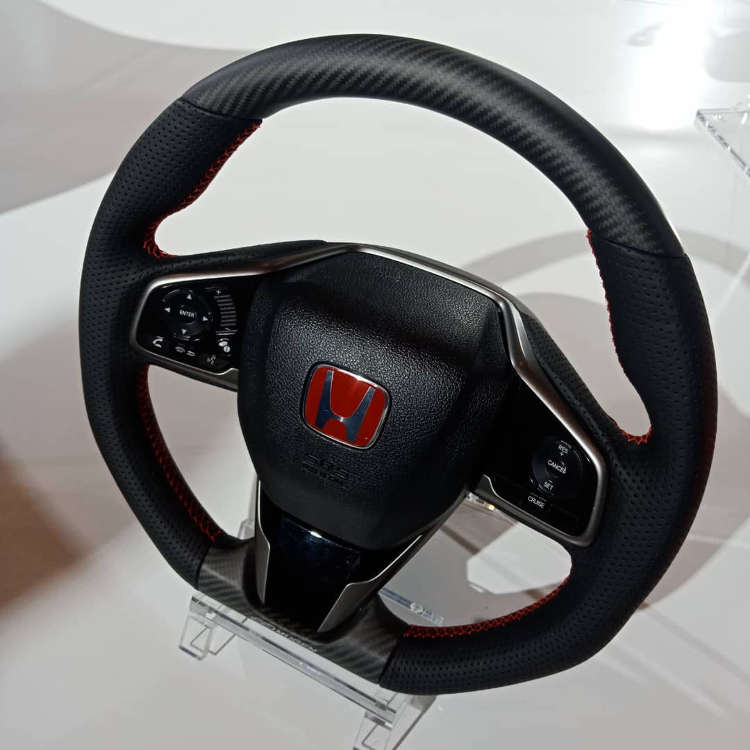 Mugen - Sport Steering Wheels - 3 Spokes Leather - Honda