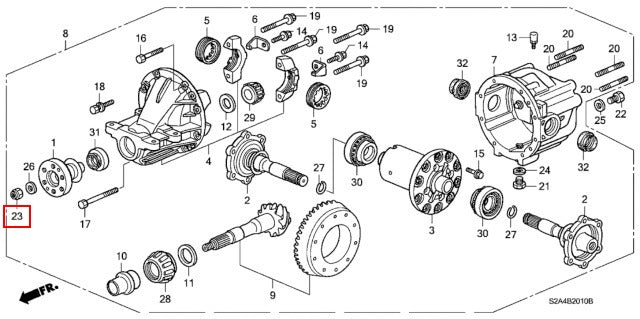 Genuine Honda Parts nut, Lock - Honda S2000 - AP1/AP2 - AP1/AP2 - 90201-PCZ-003