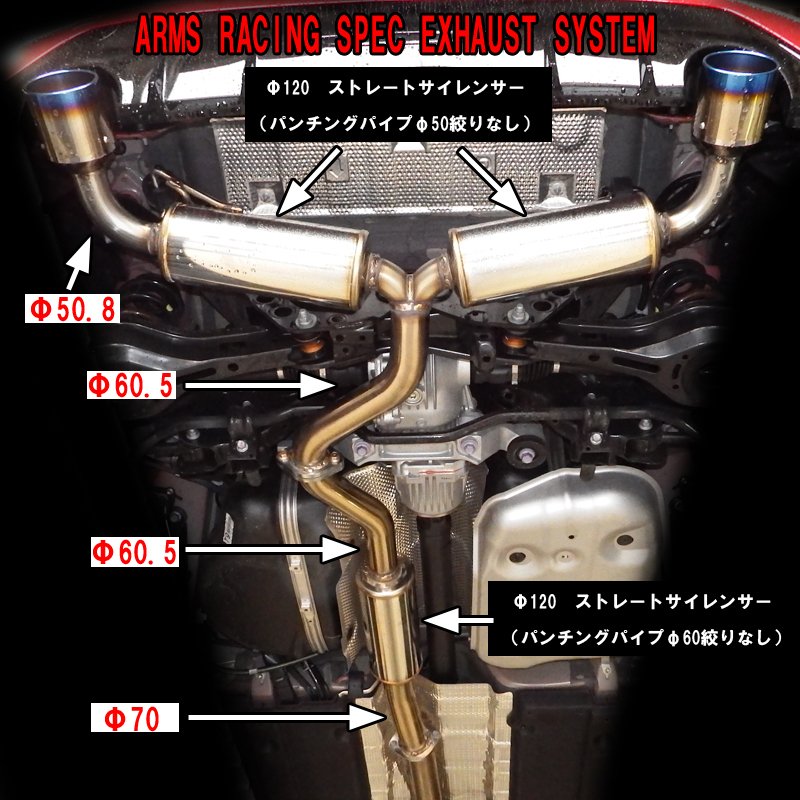 Rosso Modelo ARMS GT-Titan T Competition Muffler - Toyota - GR Yaris GXPA16 - AGT-160T