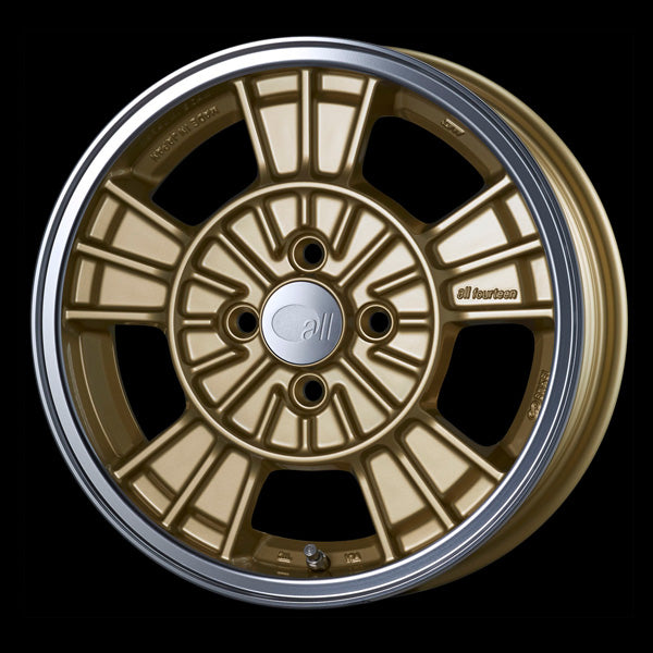 Enkei Japan all fourteen - 16x6.5J - 4x100 - ET: 38/45 (Machining Gold) - JDM-314-665-4938MCG