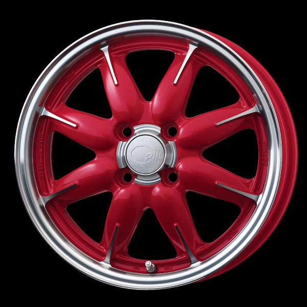 Enkei Japan all one - 15x5J - 4x100 - ET: 45 (Machining Candy Red) - JDM-301-550-4945MCCR
