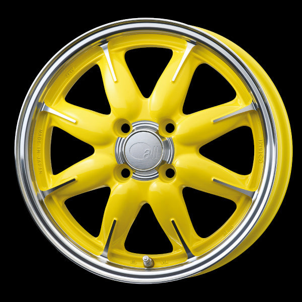 Enkei Japan all one - 15x5J - 4x100 - ET: 45 (Machining Lemon Yellow) - JDM-301-550-4945MCLY