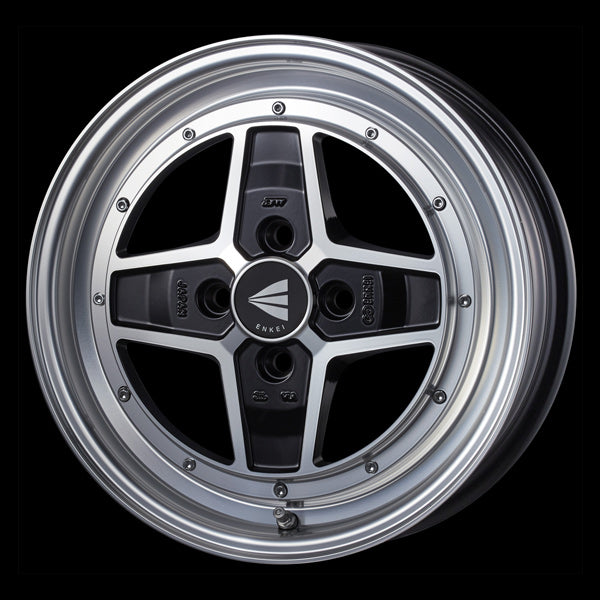 Enkei Japan Apache II - 15x5J - 4x100 - ET: 45 (Machining Black) - JDM-471-550-4945MCBK