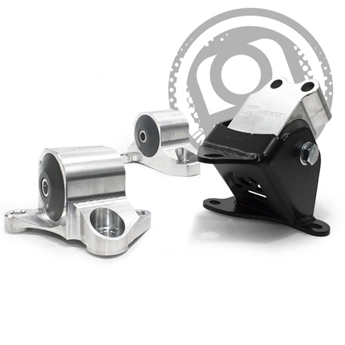 Aluminum Black Anodised (3 Bolts) Engine Mount Kit ( 60A Red) - EK(All) - B10051-60A-BA - RzcrewEurope.com