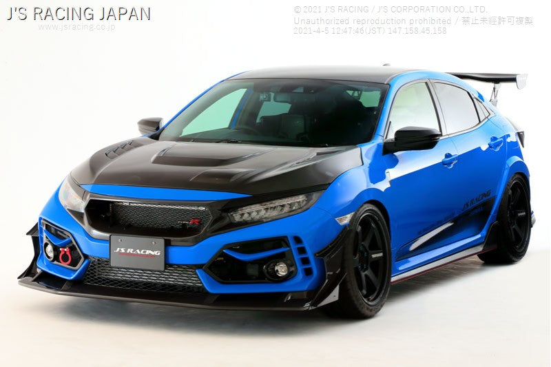 Js Racing - TYPE-S Spoiler exclusive twin canard - Honda - Civic Type R FK8